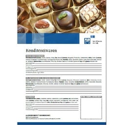 Lista ingredienti pasticceri (cartello unico)